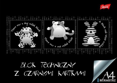 Blok techniczny z czarnymi kartkami A4 10 kartek, 180g/m2 UNIPAP Blok techniczny z czarnymi kartkami A4 10 kartek, 180g/m2 UNIPAP