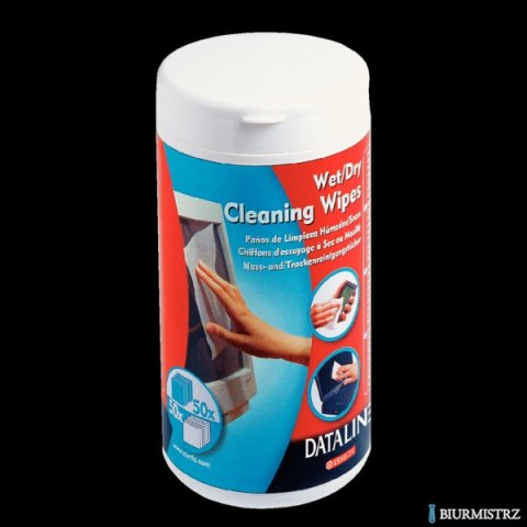 Chusteczki wilgotne i suche do ekranów ESSELTE DATALINE (po 50) 67119 Chusteczki wilgotne i suche do ekranów ESSELTE DATALINE (po 50) 67119