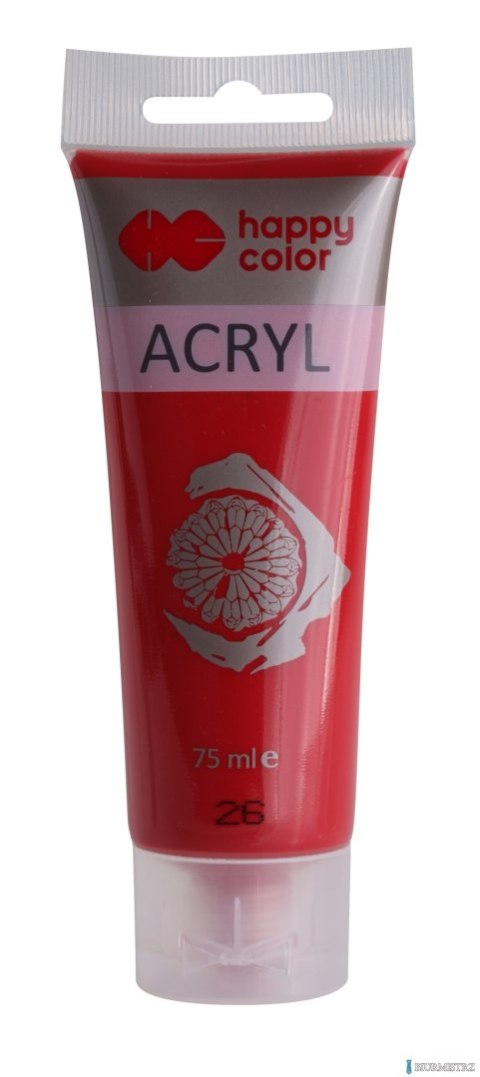 Farba akrylowa 75ml, ciemnoczerwony, Happy Color HA 7370 0075-26 Farba akrylowa 75ml, ciemnoczerwony, Happy Color HA 7370 0075-26