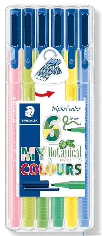 Flamaster Triplus, 1 mm, 6 szt. w etui, Botanical, Staedtler S 323 SB6CS8 Flamaster Triplus, 1 mm, 6 szt. w etui, Botanical, Staedtler S 323 SB6CS8
