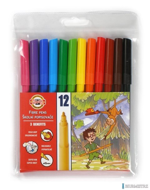 Flamastry 12kol. 771002/AB04 KOH- I-NOOR Flamastry 12kol. 771002/AB04 KOH- I-NOOR