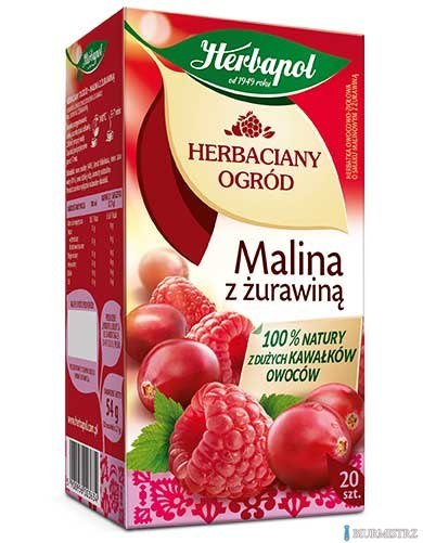 Herbata HERBAPOL HERBACIANY OGRÓD Malina z Żurawiną 20t Herbata HERBAPOL HERBACIANY OGRÓD Malina z Żurawiną 20t