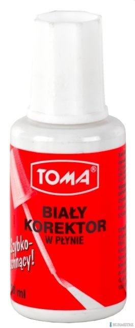 Korektor w płynie, w buteleczce z pędzelkiem 20ml biały TO-019 Toma Korektor w płynie, w buteleczce z pędzelkiem 20ml biały TO-019 Toma