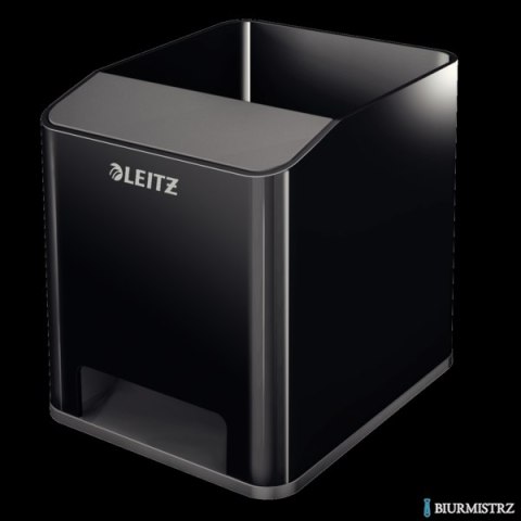 Kubek na długopisy LEITZ WOW czarny ze wzmacniaczem dźwięku 53630095 Kubek na długopisy LEITZ WOW czarny ze wzmacniaczem dźwięku 53630095