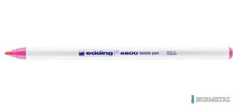 Marker do tkanin okrągła końcówka 1 mm różowy Edding 4600/009/R Marker do tkanin okrągła końcówka 1 mm różowy Edding 4600/009/R