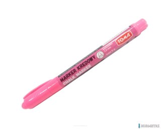 Marker kredowy, końcówka okrągła 1,5mm, 6g tuszu różowy TO-293 Toma
