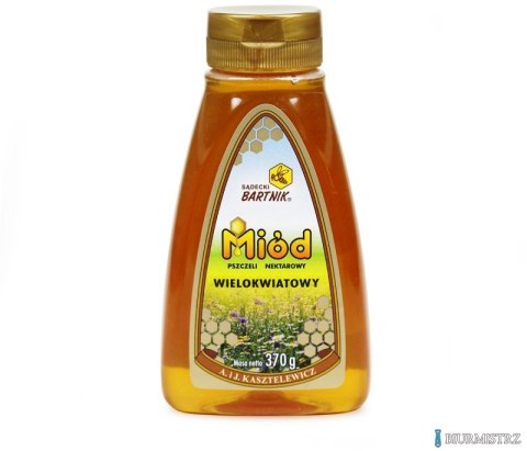 Miód wielokwiatowy z dozownikiem SĄDECKI BARTNIK 370g Miód wielokwiatowy z dozownikiem SĄDECKI BARTNIK 370g