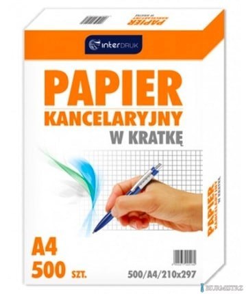 Papier kancelaryjny A4 kratka (500) INTERDRUK Papier kancelaryjny A4 kratka (500) INTERDRUK