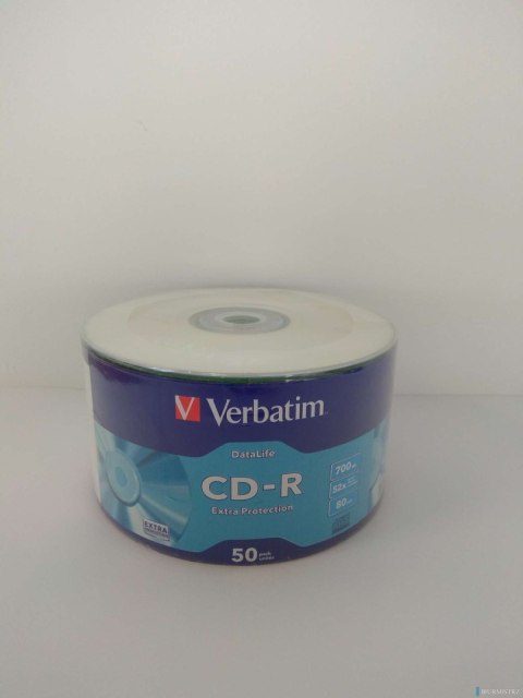 Płyta CD-R VERBATIM (50) Extra Protection 700MB x52 43787 Płyta CD-R VERBATIM (50) Extra Protection 700MB x52 43787