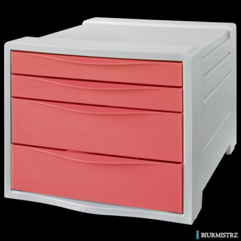 Pojemnik z szufladami Esselte ColourBreeze, koralowy 628457 Pojemnik z szufladami Esselte ColourBreeze, koralowy 628457