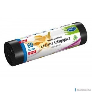 Worki na śmieci ekologiczne 60L 10szt. z taśmą (LDPE) STELLA WNS-4256 Worki na śmieci ekologiczne 60L 10szt. z taśmą (LDPE) STELLA WNS-4256