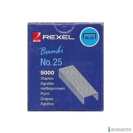Zszywki nr.25(4mm) 1500szt. ACCO5020 REXEL BAMBI Zszywki nr.25(4mm) 1500szt. ACCO5020 REXEL BAMBI