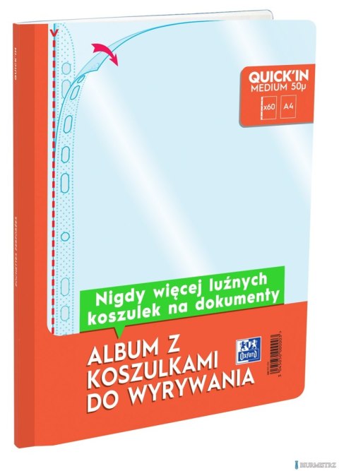 Album OXFORD z koszulkami krystalicznymi do wyrywania A4 60k 50mic krystaliczny 400136890 Album OXFORD z koszulkami krystalicznymi do wyrywania A4 60k 50mic krystaliczny 400136890