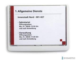 Click Sign tabliczka przydrzwiowa A5 210x148, 5 mm Biały 486602 DURABLE