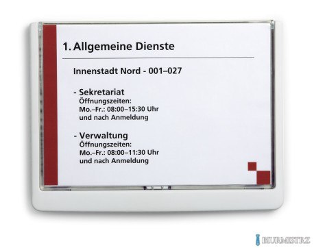 Click Sign tabliczka przydrzwiowa A5 210x148, 5 mm Biały 486602 DURABLE Click Sign tabliczka przydrzwiowa A5 210x148, 5 mm Biały 486602 DURABLE