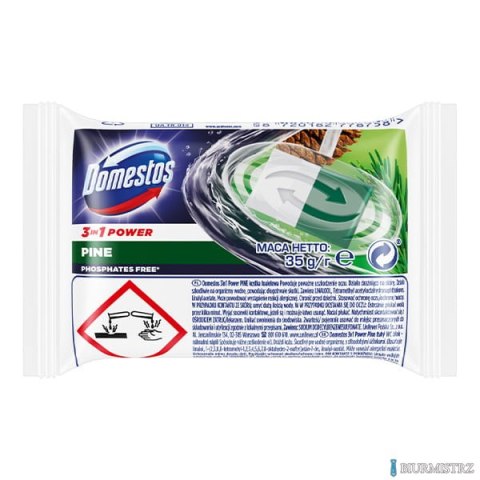 DOMESTOS Kostka do WC 35g 3W1 PINE 78758 DOMESTOS Kostka do WC 35g 3W1 PINE 78758