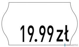 Etykiety cenowe w rolce do metkownicy jednorzędowej Meto 22x12 mm, białe opakowanie 6 rolek M30014352