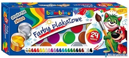 Farby plakatowe 24kol 10ml.STANDARD St.Majewski Farby plakatowe 24kol 10ml.STANDARD St.Majewski