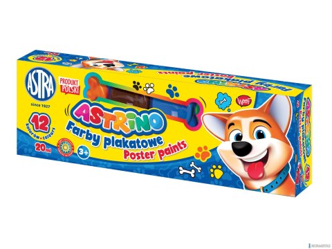 Farby plakatowe Astrino 12 kolorów - 20 ml ASTRA, 301221004 Farby plakatowe Astrino 12 kolorów - 20 ml ASTRA, 301221004