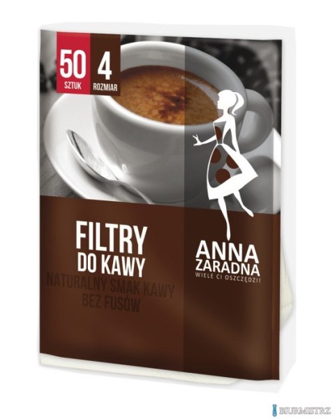 Filtr do kawy nr 4 , 50 sztuk ANNA ZARADNA Filtr do kawy nr 4 , 50 sztuk ANNA ZARADNA
