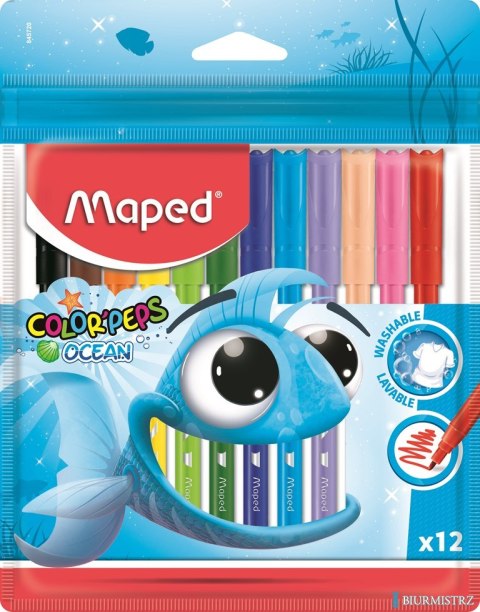 Flamastry COLORPEPS OCEAN 12 kolorów ETUI 845720 MAPED Flamastry COLORPEPS OCEAN 12 kolorów ETUI 845720 MAPED