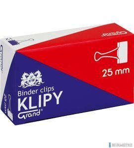 Klip 25mm 12szt (1 cal) czarny GRAND 110-1093