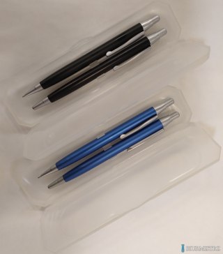 Komplet długopis + ołówek automatyczny 0,5mm 0.5mm w etui 138805 TITANUM (X) mix czarny /niebieski / srebrny