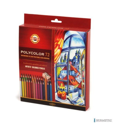Kredki 3837, 72 kolory POLYCOLOR KZ00204 KIN KOH-I-NOOR Kredki 3837, 72 kolory POLYCOLOR KZ00204 KIN KOH-I-NOOR