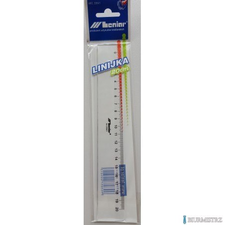 Linijka przezroczysta 20cm 20501L dla leworęcznych LENIAR Linijka przezroczysta 20cm 20501L dla leworęcznych LENIAR