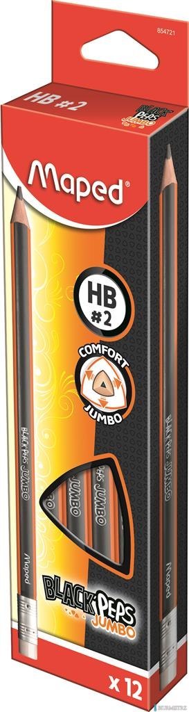 Ołówek z gumką BLACKPEPS JUMBO HB 854721 MAPED Ołówek z gumką BLACKPEPS JUMBO HB 854721 MAPED