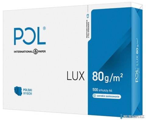 Papier xero A4 POLLUX 80g klasa białości B 161 karton 5 ryz Papier xero A4 POLLUX 80g klasa białości B 161 karton 5 ryz
