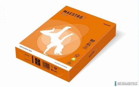 Papier xero MAESTRO COLOR A4 80g MO15 mandarynkowy Papier xero MAESTRO COLOR A4 80g MO15 mandarynkowy