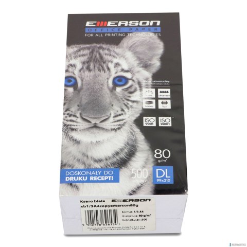 Papier receptowy 1/3 A4 Emerson TIGER 80g ryza=500arkuszy xb1/3A4copyemerson80g Papier receptowy 1/3 A4 Emerson TIGER 80g ryza=500arkuszy xb1/3A4copyemerson80g