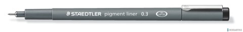 Pisak z atramentem pigmentowym, 0,3 mm, czarny, Staedtler S 308 03-9 Pisak z atramentem pigmentowym, 0,3 mm, czarny, Staedtler S 308 03-9
