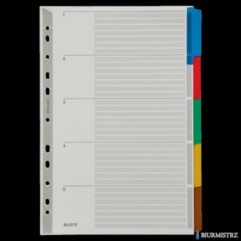 Przekładki z kartonu A4 Leitz, 5 kart 43200000 Przekładki z kartonu A4 Leitz, 5 kart 43200000