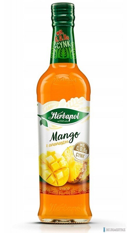 Syrop HERBAPOL Owocowa Spiżarnia Mango & Ananas 420ml Syrop HERBAPOL Owocowa Spiżarnia Mango & Ananas 420ml