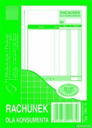 262-5 Rachunek dla konsumenta MICHALCZYK&PROKOP A6 80 kartek 262-5 Rachunek dla konsumenta MICHALCZYK&PROKOP A6 80 kartek