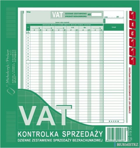 418-2 Kontro.sprz.VAT 2/3 A4N! MICHALCZYK I PROKOP 418-2 Kontro.sprz.VAT 2/3 A4N! MICHALCZYK I PROKOP