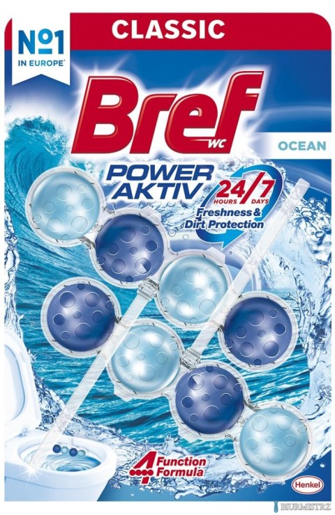 BREF Zawieszka WC POWER AKTIV 2x50g Ocean barwiące 93698 BREF Zawieszka WC POWER AKTIV 2x50g Ocean barwiące 93698