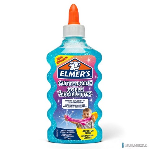 Elmers klej brokatowy, niebieski, zmywalny i przyjazny dzieciom, 177ml, 2077252 Elmers klej brokatowy, niebieski, zmywalny i przyjazny dzieciom, 177ml, 2077252