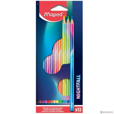 Kredki Nightfall 12 szt. pud. z zaw. 831700 Maped Kredki Nightfall 12 szt. pud. z zaw. 831700 Maped