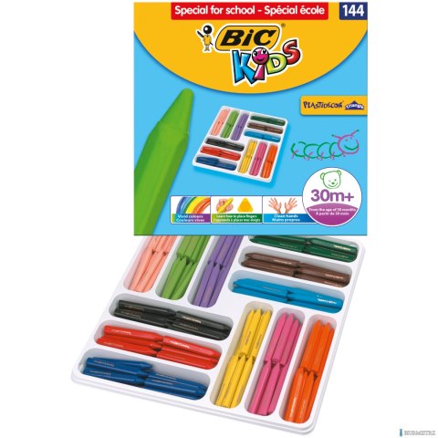Kredki świecowe BIC Kids Plastidecor Triangle Zestaw 144szt, 8878331 Kredki świecowe BIC Kids Plastidecor Triangle Zestaw 144szt, 8878331