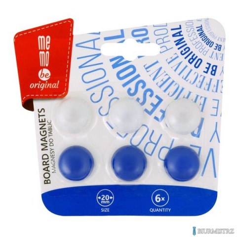 Magnesy MEMOBOARDS do tablic 6szt blister MB20B6 NR MM003-99 Magnesy MEMOBOARDS do tablic 6szt blister MB20B6 NR MM003-99