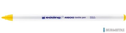 Marker do tkanin okrągła końcówka 1 mm żółty Edding 4600/005/Z Marker do tkanin okrągła końcówka 1 mm żółty Edding 4600/005/Z
