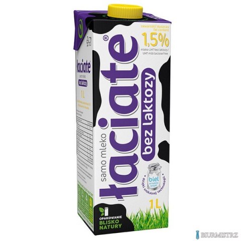 Mleko ŁACIATE UHT bez laktozy 1,5% 1I Mleko ŁACIATE UHT bez laktozy 1,5% 1I