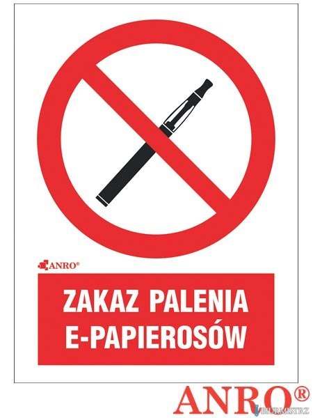 Naklejka ZAKAZ PALENIA E-PAPIEROSÓW 150X200 ZZ-12P6 Naklejka ZAKAZ PALENIA E-PAPIEROSÓW 150X200 ZZ-12P6