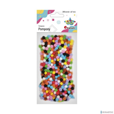 Pompony mix kolorów 380sztuk 7mm 340950 TITANUM Pompony mix kolorów 380sztuk 7mm 340950 TITANUM