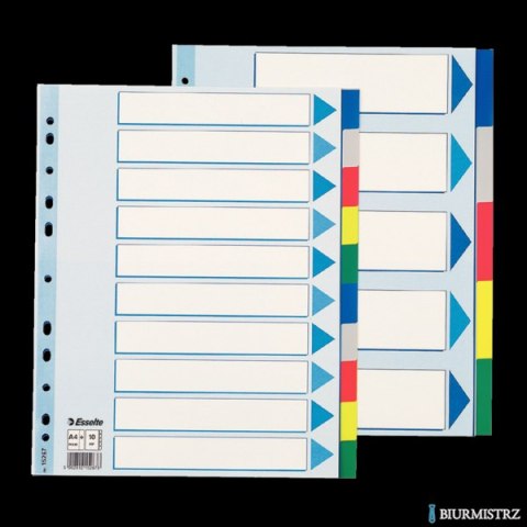 Przekładki plastikowe MAXI z PP ESSELTE 10 kart 15267 Przekładki plastikowe MAXI z PP ESSELTE 10 kart 15267