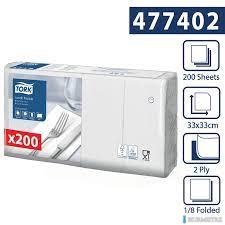 Serwetki Tork Advanced 33x33 kolor biały, celuloza (200szt.) 47740238, 2 warstwy Serwetki Tork Advanced 33x33 kolor biały, celuloza (200szt.) 47740238, 2 warstwy