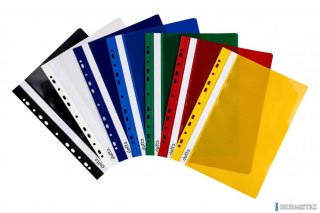 Skoroszyt DOTTS A4 twardy wpinany czerwony (10szt) SH-DOT-01-01